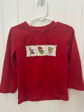 Kids Boutique Grinch Stole Christmas Boys embroidered shirt 3T
